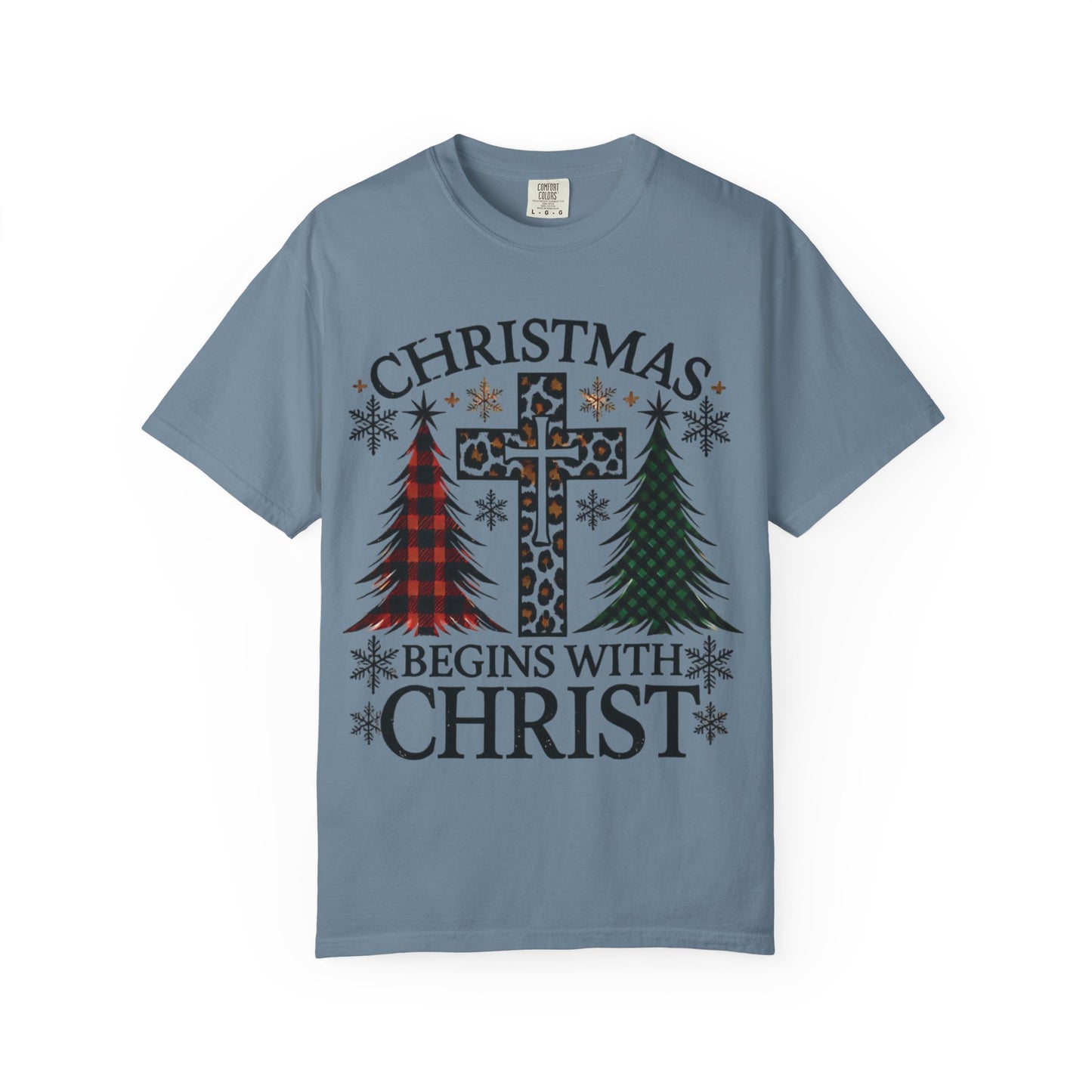 Christmas Begins with Christ T-Shirt, Unisex Holiday Tee, Christian Gift, Cozy Christmas Apparel, Religious T-Shirt