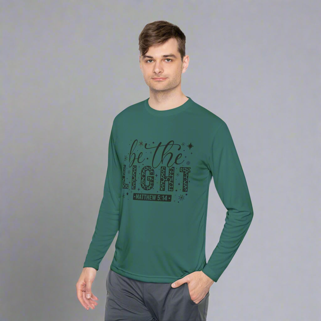 Inspirational Long Sleeve Tee - Be the Light, Motivational Shirt, Christian Apparel, Faith-based Gift, Casual Wear, Religious T-shirt
