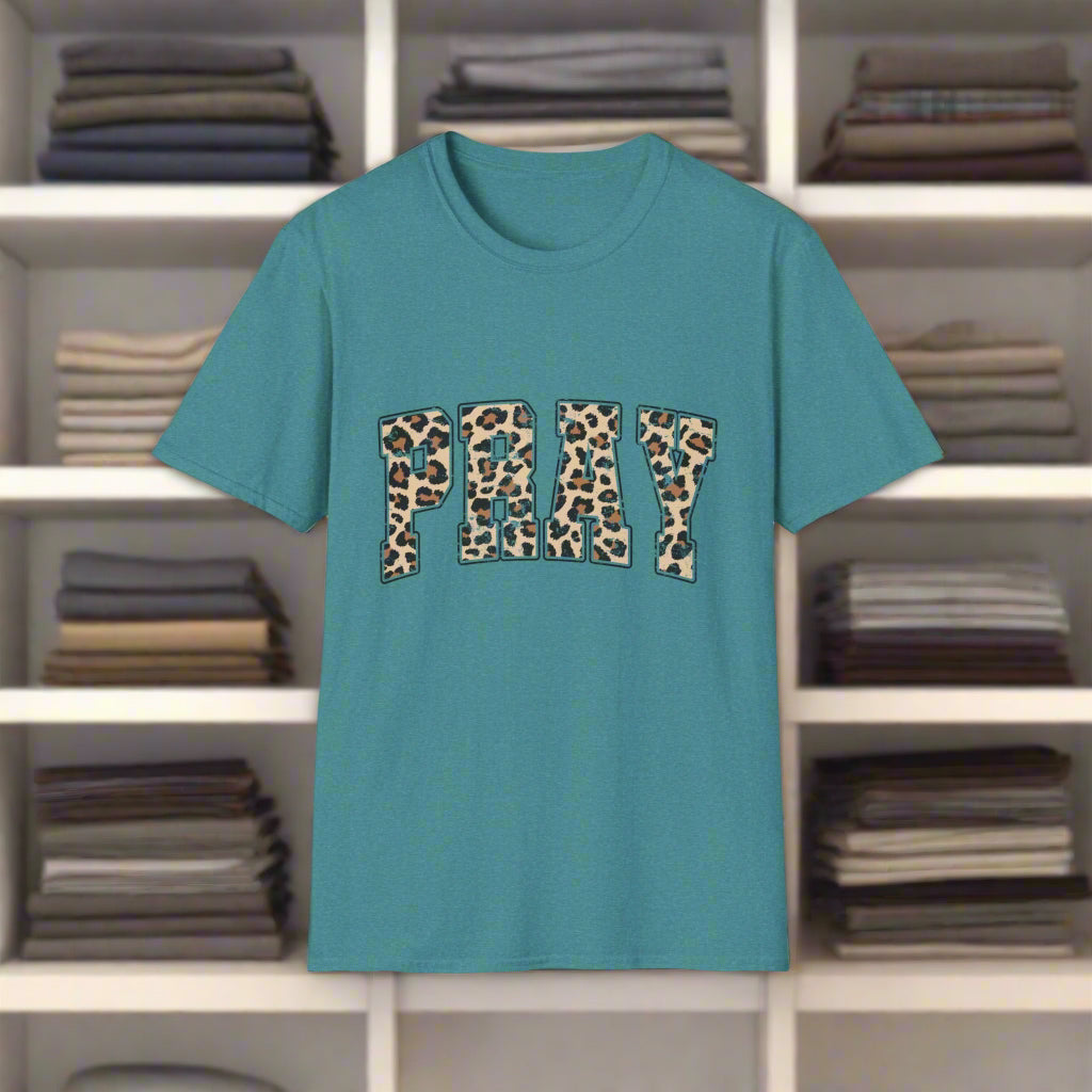Leopard Print Play T-Shirt, Trendy Casual Wear, Unisex Softstyle Tee, Gift for Her/Him, Summer Shirt, Animal Print Fashion