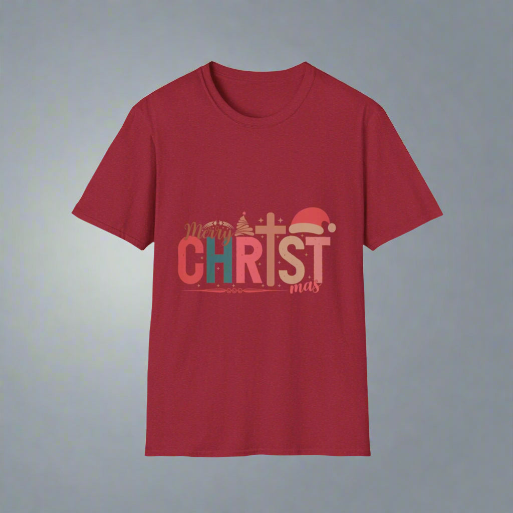 Festive Christmas T-Shirt, Merry Christmas Tee, Holiday Apparel, Unisex Graphic Tee, Xmas Gift Idea, Casual Wear
