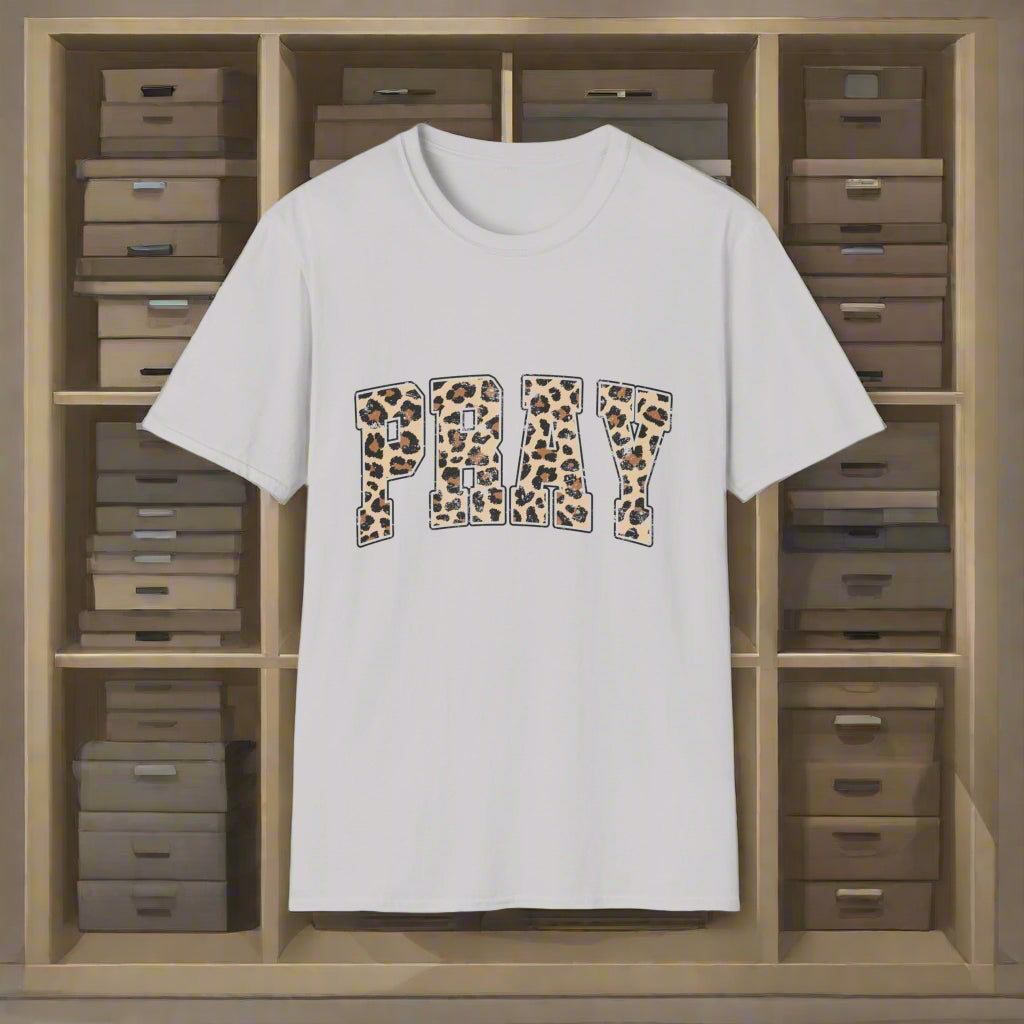 Leopard Print Play T-Shirt, Trendy Casual Wear, Unisex Softstyle Tee, Gift for Her/Him, Summer Shirt, Animal Print Fashion