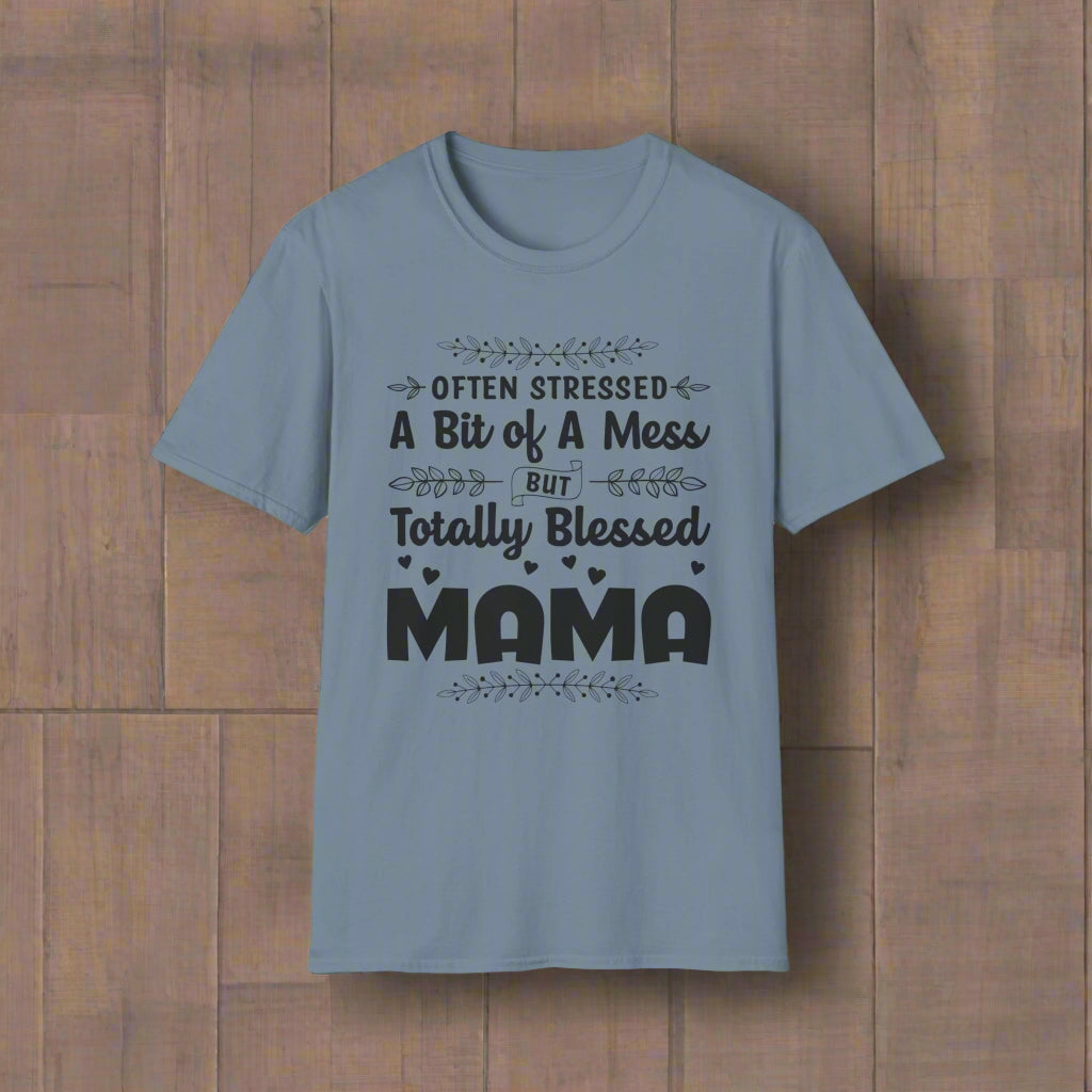 Blessed Mama T-Shirt, Comfort Fit Tee for Moms, Gift for Mother's Day, Casual Wear, Cute Mom Shirt, Inspirational T-Shirt