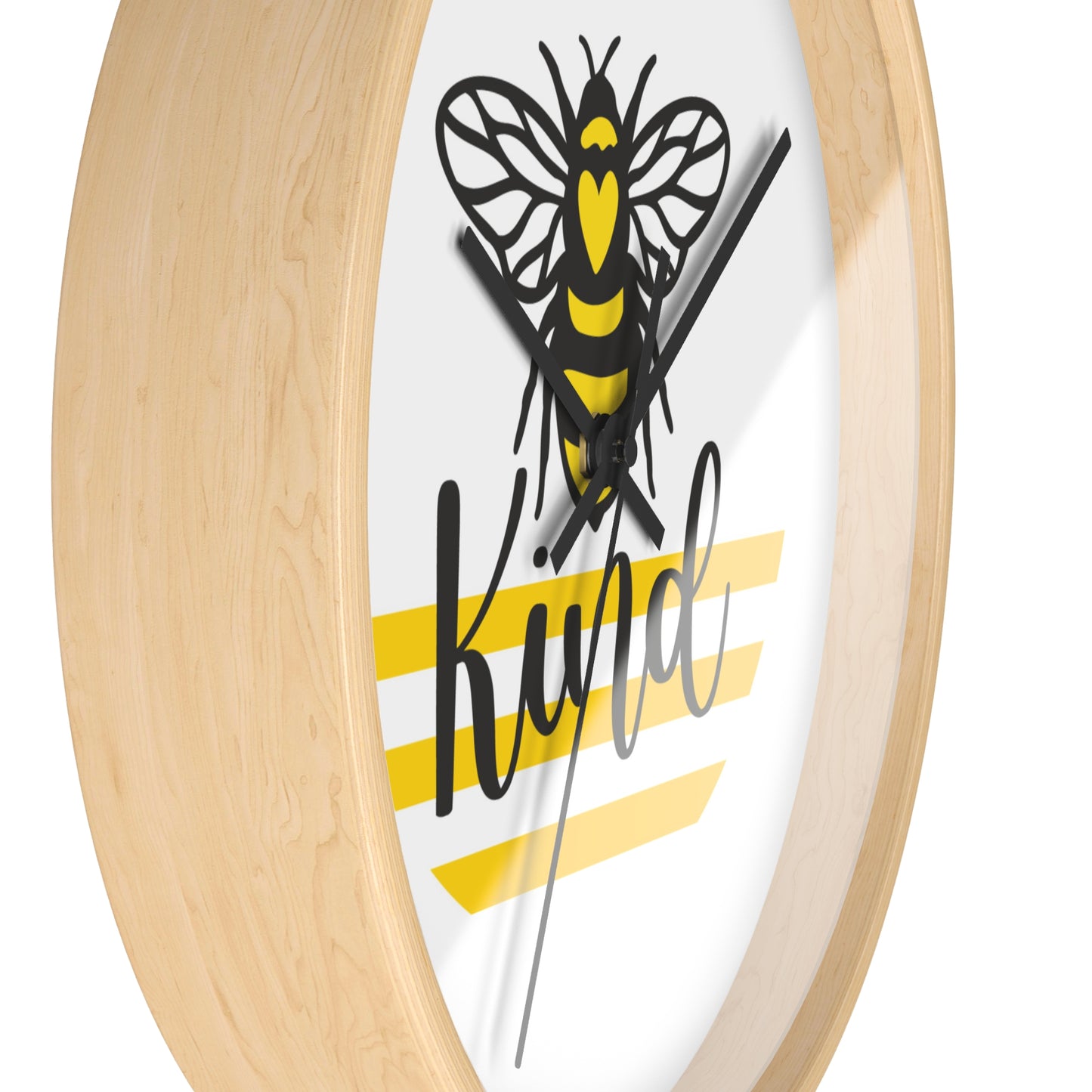 Bee Kind Wall Clock, Motivational Home Decor, Gift for Bee Lovers, Inspirational Wall Art, Cute Nursery Clock