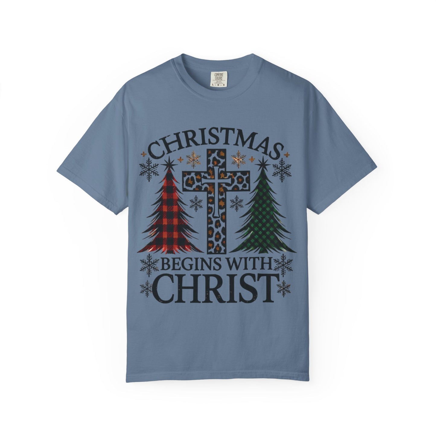 Christmas Begins with Christ T-Shirt, Unisex Holiday Tee, Christian Gift, Cozy Christmas Apparel, Religious T-Shirt