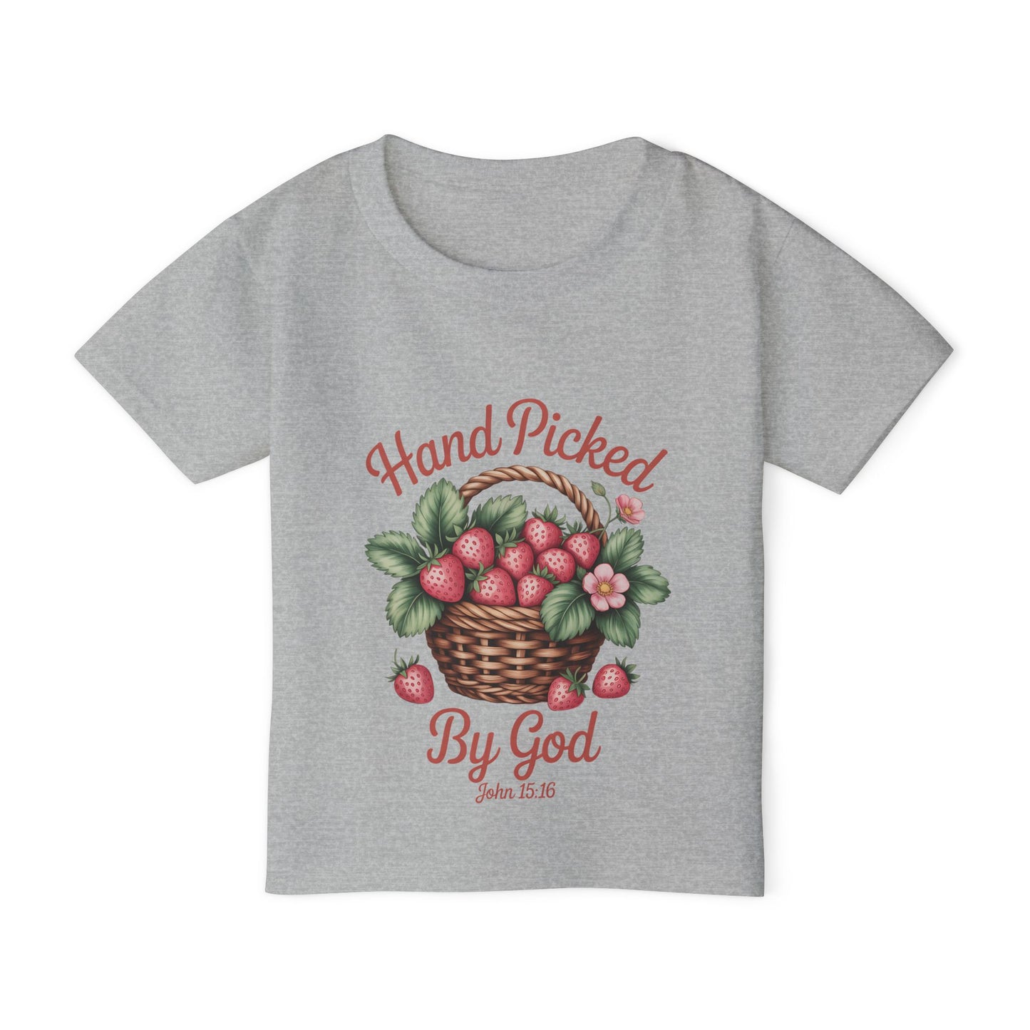Hand Picked by God Toddler T-Shirt, Cute Baby Gift, Christian Toddler Tee, Religious Kids Shirt, Nursery Clothing