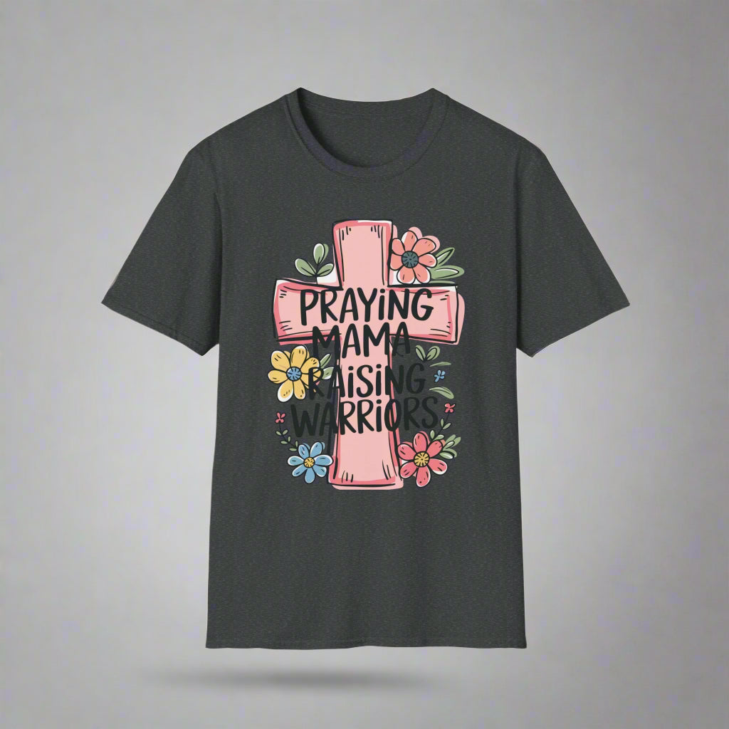 Praying Mama Softstyle T-Shirt | Christian Gift, Family Tee, Encouragement Shirt, Faith-based Apparel, Stylish Mom Wear