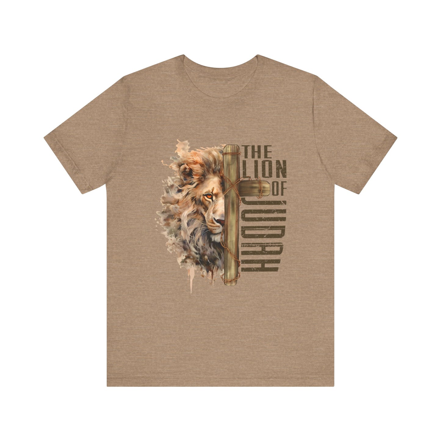 Lion of Judah T-shirt, Christian Shirt, Faith Based Apparel, Unisex Jersey Tee, Religious Gift for Him, Mens Tee