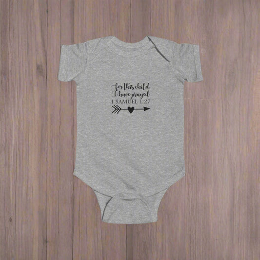 Sweet Infant Bodysuit with Inspiring Verse, Baby Shower Gift, Newborn Outfit, Religious Baby Wear, Cute Baby Clothes