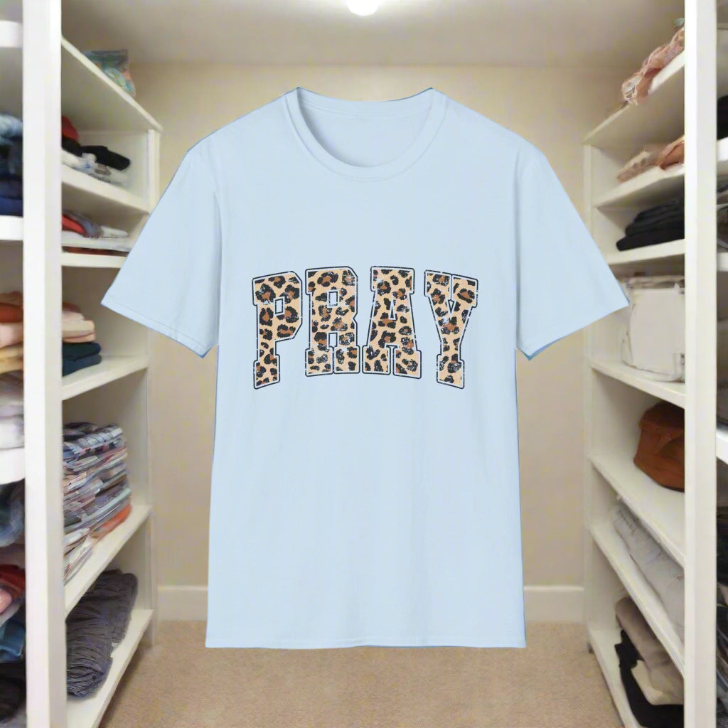 Leopard Print Play T-Shirt, Trendy Casual Wear, Unisex Softstyle Tee, Gift for Her/Him, Summer Shirt, Animal Print Fashion