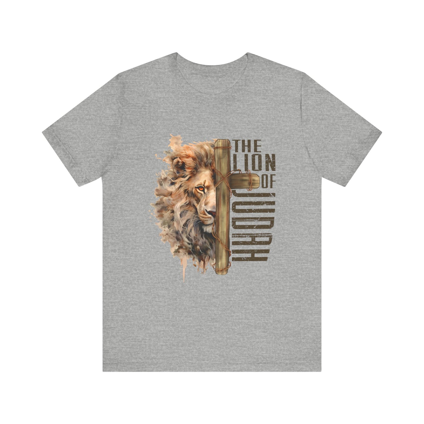 Lion of Judah T-shirt, Christian Shirt, Faith Based Apparel, Unisex Jersey Tee, Religious Gift for Him, Mens Tee