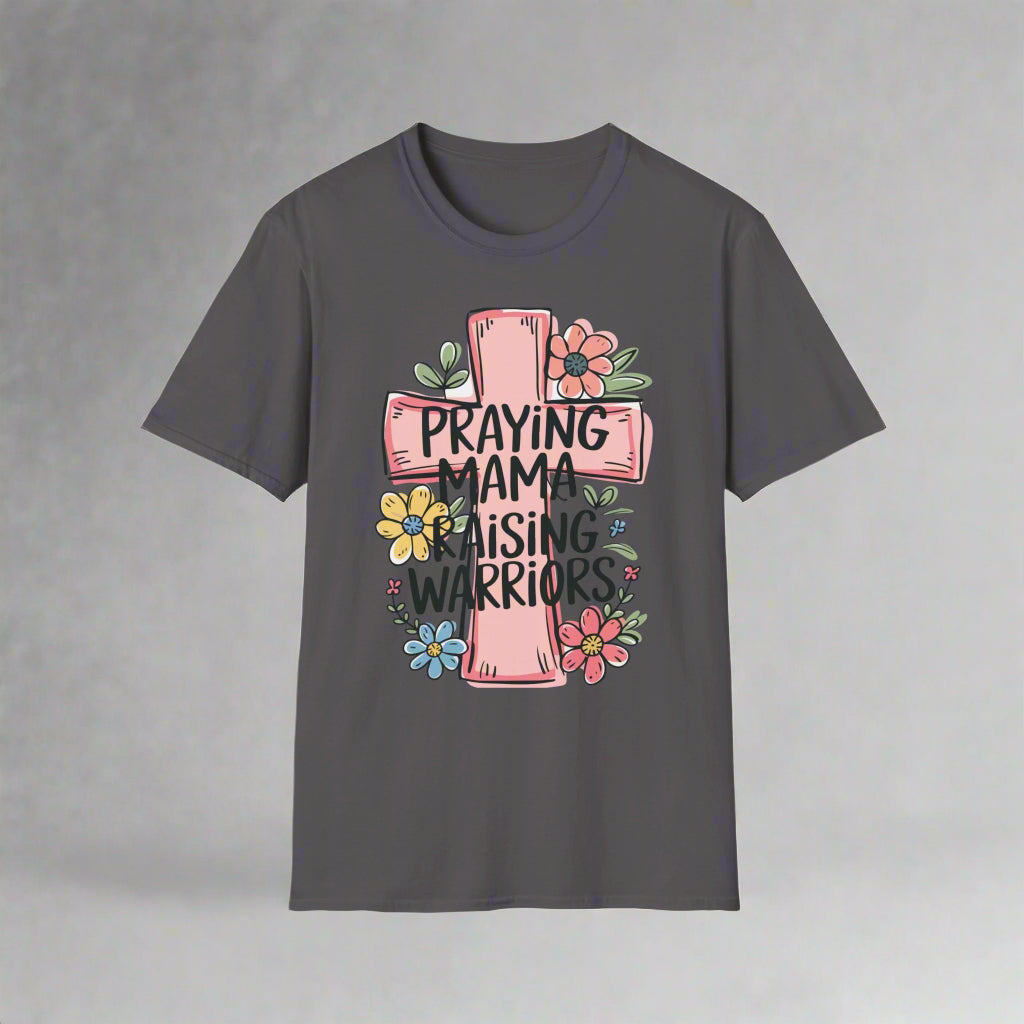 Praying Mama Softstyle T-Shirt | Christian Gift, Family Tee, Encouragement Shirt, Faith-based Apparel, Stylish Mom Wear