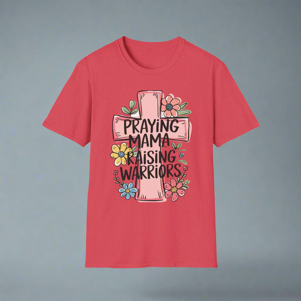 Praying Mama Softstyle T-Shirt | Christian Gift, Family Tee, Encouragement Shirt, Faith-based Apparel, Stylish Mom Wear