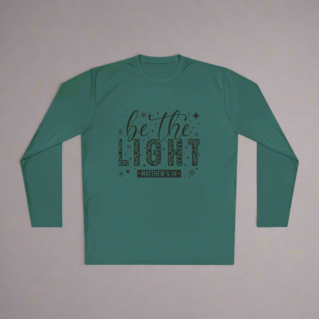 Inspirational Long Sleeve Tee - Be the Light, Motivational Shirt, Christian Apparel, Faith-based Gift, Casual Wear, Religious T-shirt