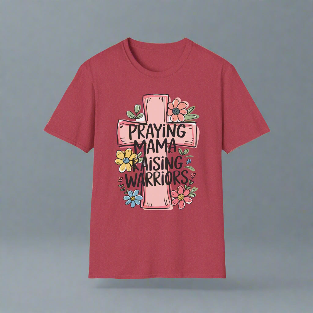 Praying Mama Softstyle T-Shirt | Christian Gift, Family Tee, Encouragement Shirt, Faith-based Apparel, Stylish Mom Wear
