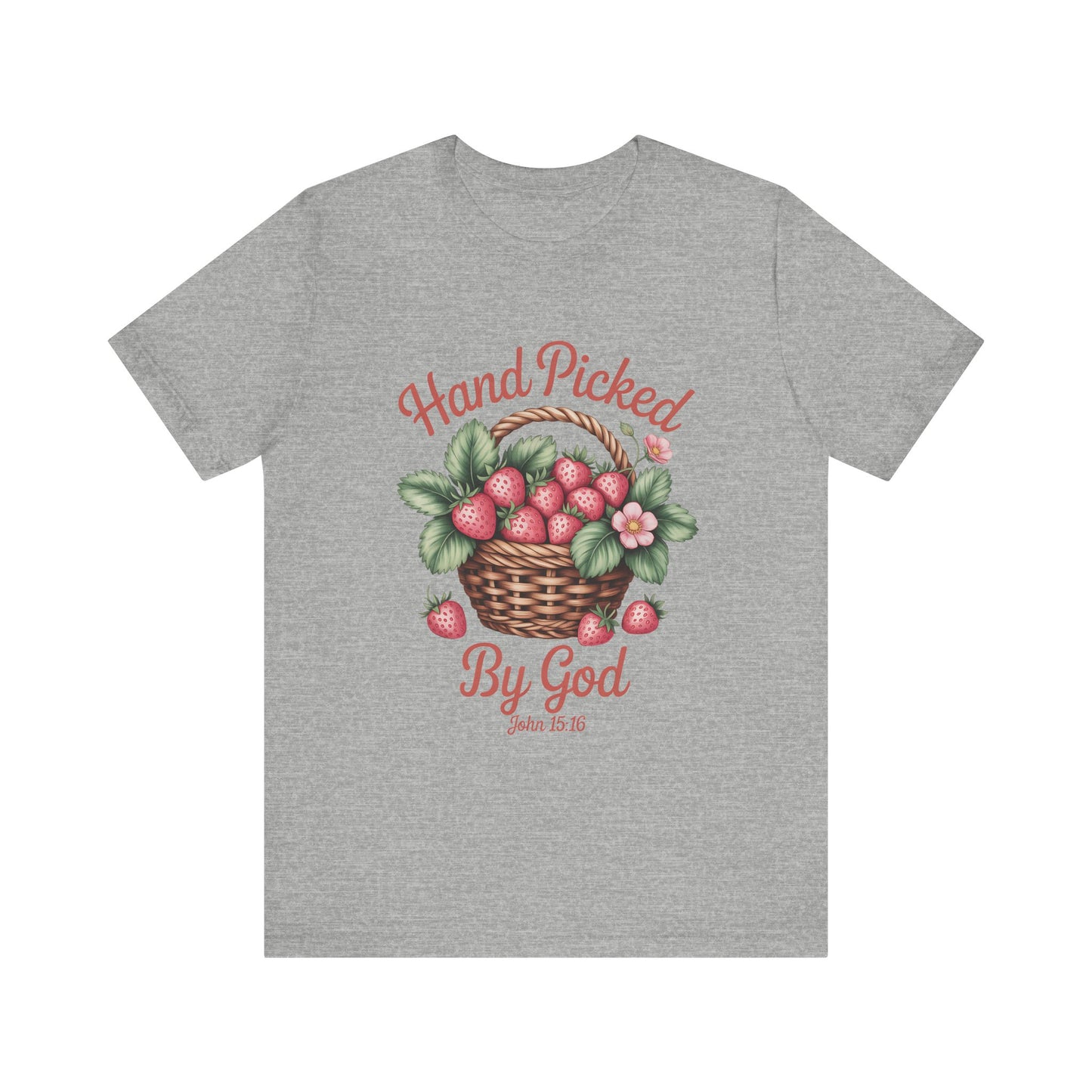 Hand Picked By God Shirt, Christian Shirt, Faith Based Apparel, Unisex Jersey Tee, Religious Gift for Her, Women's Tee