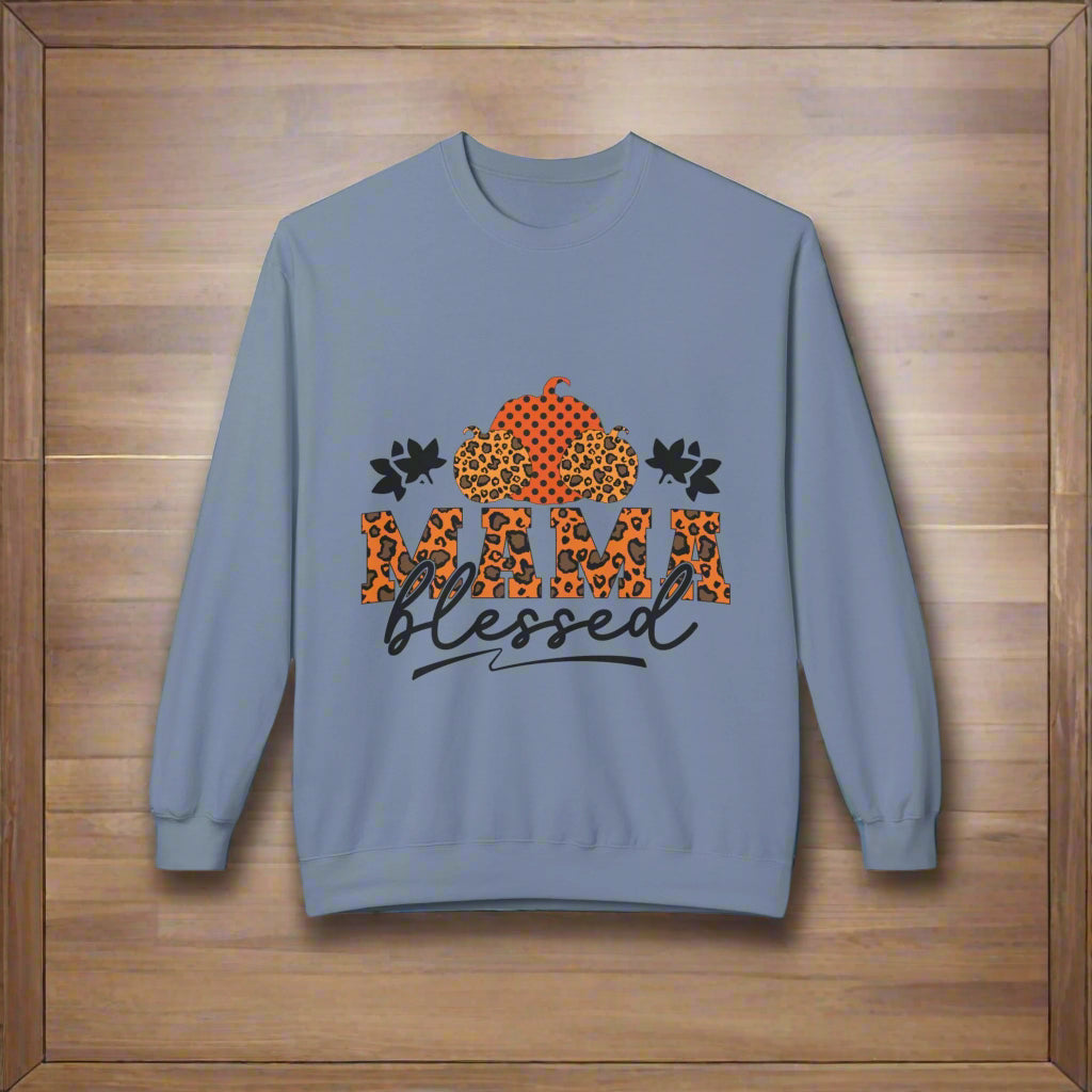 Mama Blessed Fall Sweatshirt, Cozy Crewneck, Gift for Mom, Autumn Fashion, Casual Wear, Thanksgiving Outfit, Family Gatherings