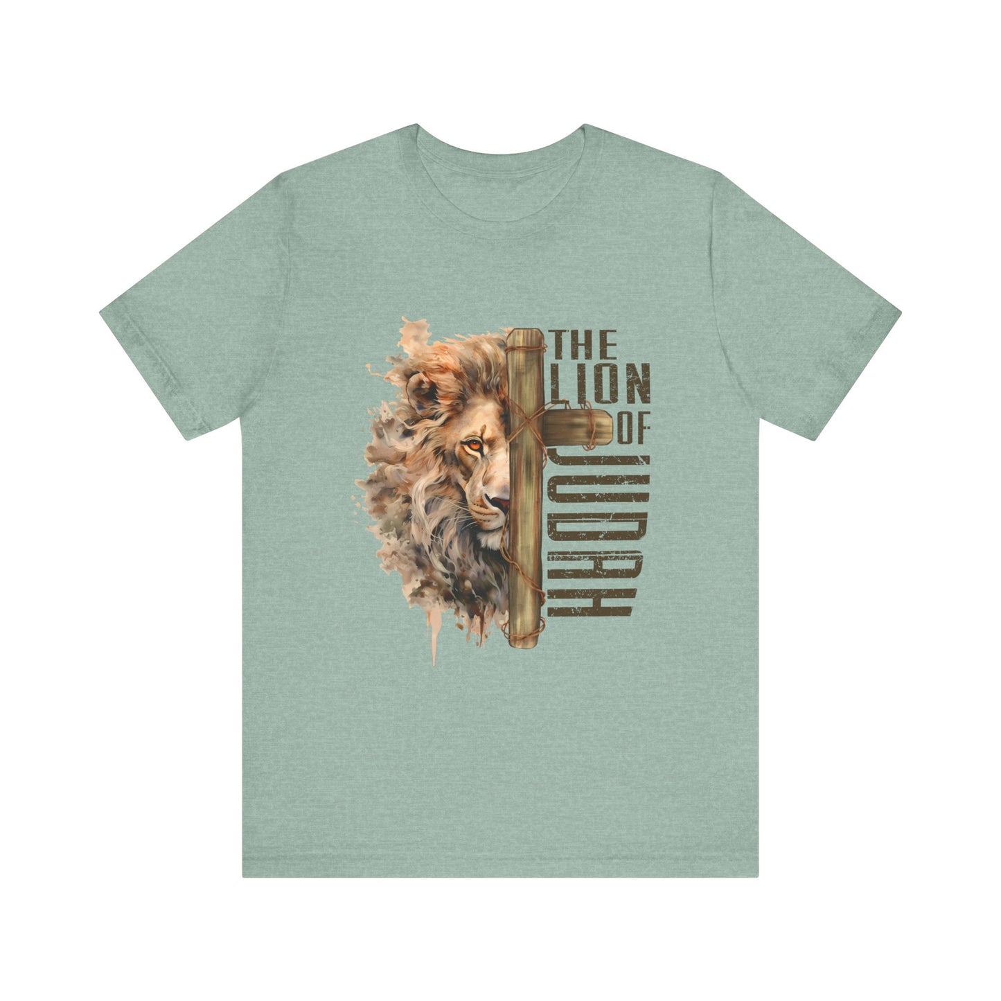 Lion of Judah T-shirt, Christian Shirt, Faith Based Apparel, Unisex Jersey Tee, Religious Gift for Him, Mens Tee