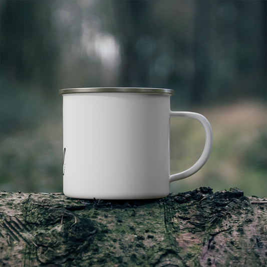 Kindness Camping Enamel Mug - Outdoor Adventure Drinkware, Gifts for Nature Lovers, Campfire Mug, Bee Design