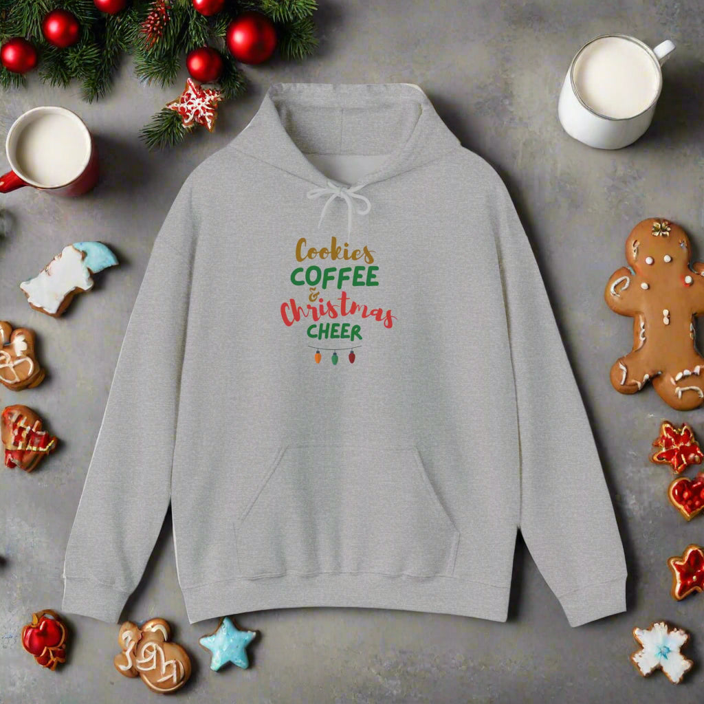Cozy Christmas Sweatshirt, Unisex Hoodie for Holiday Cheer, Gift for Cookie Lovers, Perfect for Christmas Parties and Winter.