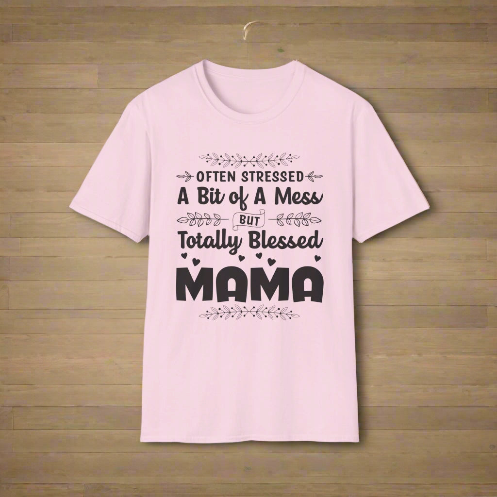 Blessed Mama T-Shirt, Comfort Fit Tee for Moms, Gift for Mother's Day, Casual Wear, Cute Mom Shirt, Inspirational T-Shirt