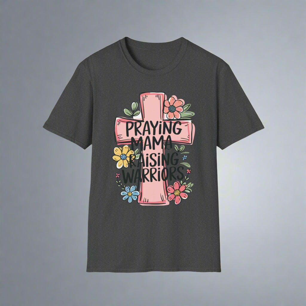 Praying Mama Softstyle T-Shirt | Christian Gift, Family Tee, Encouragement Shirt, Faith-based Apparel, Stylish Mom Wear