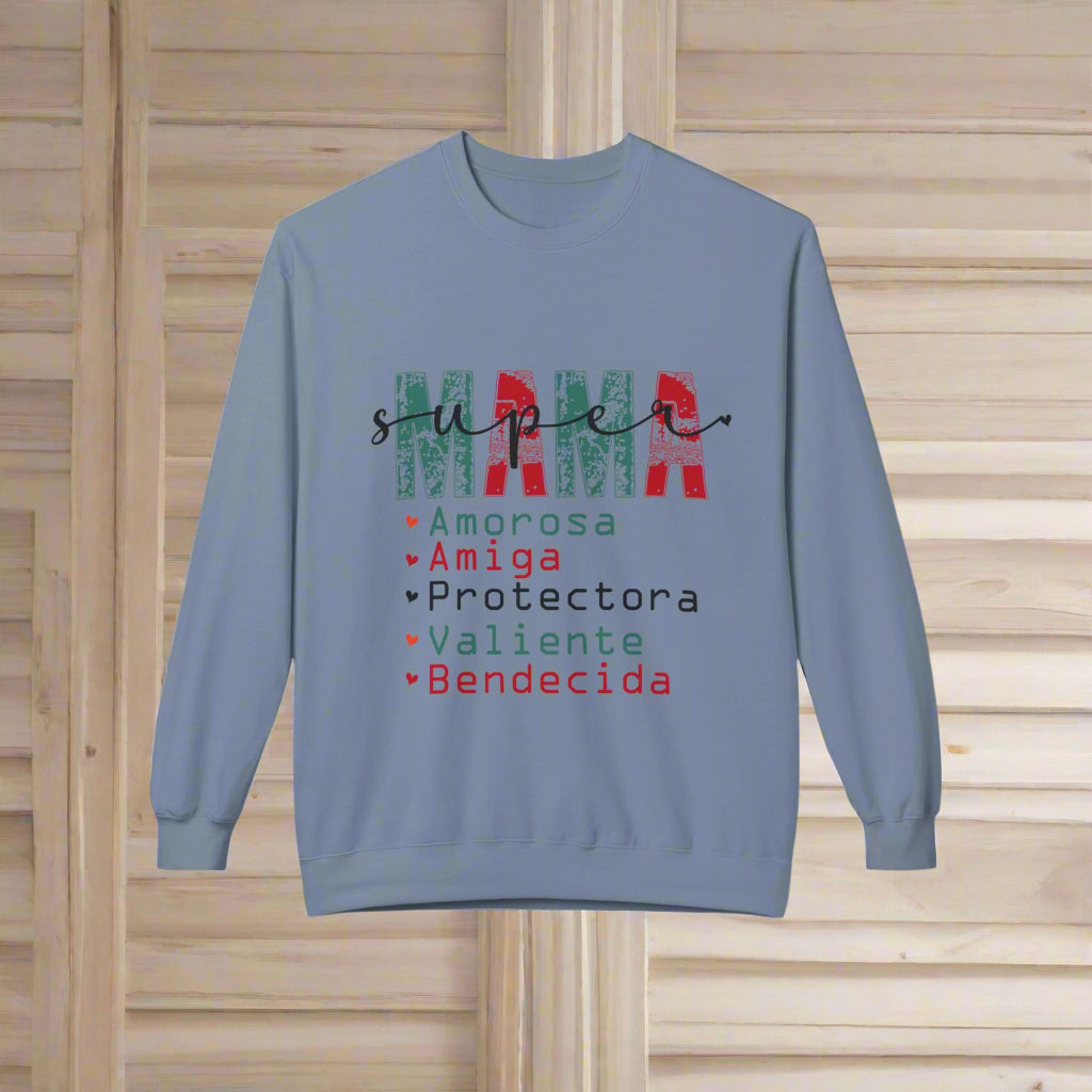 Sudadera de cuello redondo de vellón Mama Love - Regalo acogedor para mamás, Día de la Madre, regalo de cumpleaños, reuniones familiares, ropa sincera