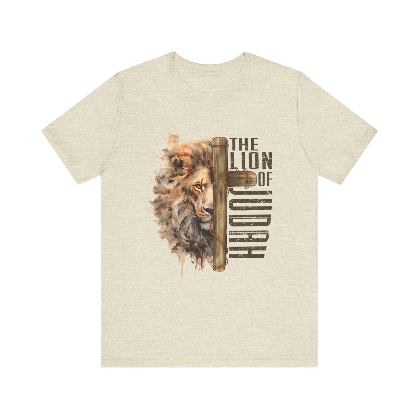 Lion of Judah T-shirt, Christian Shirt, Faith Based Apparel, Unisex Jersey Tee, Religious Gift for Him, Mens Tee