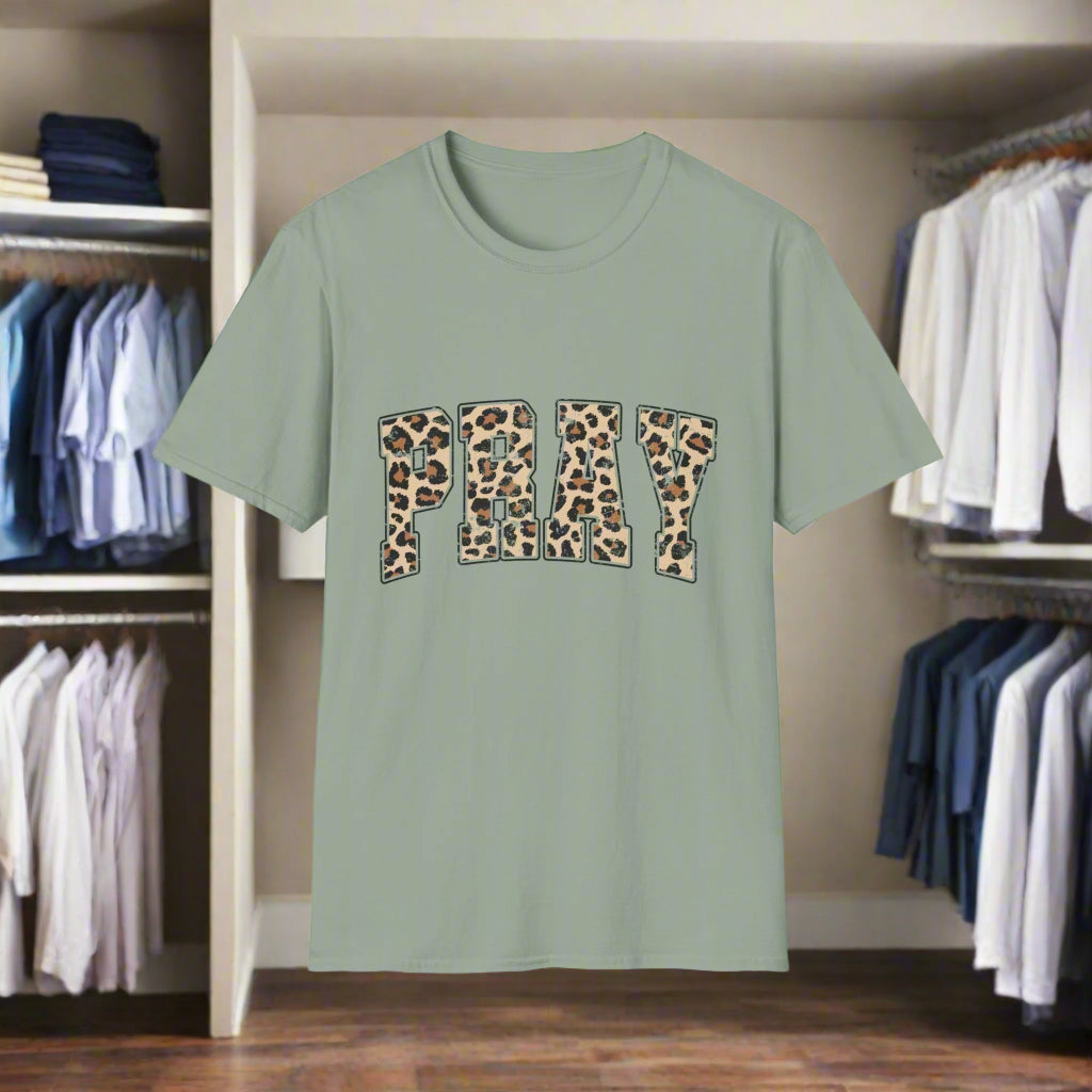 Leopard Print Play T-Shirt, Trendy Casual Wear, Unisex Softstyle Tee, Gift for Her/Him, Summer Shirt, Animal Print Fashion