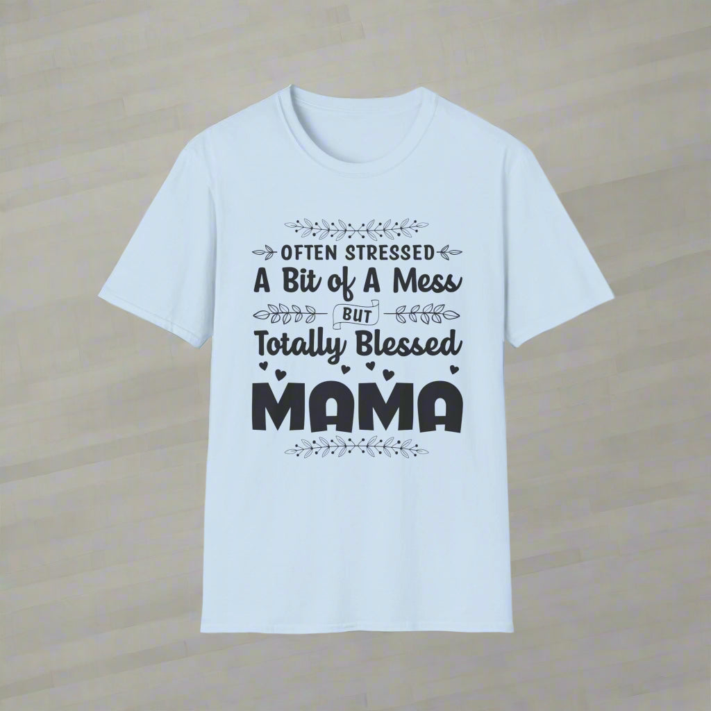 Blessed Mama T-Shirt, Comfort Fit Tee for Moms, Gift for Mother's Day, Casual Wear, Cute Mom Shirt, Inspirational T-Shirt
