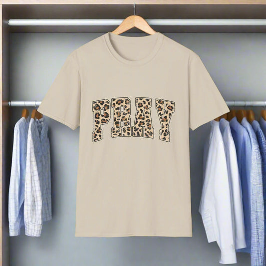 Leopard Print Play T-Shirt, Trendy Casual Wear, Unisex Softstyle Tee, Gift for Her/Him, Summer Shirt, Animal Print Fashion