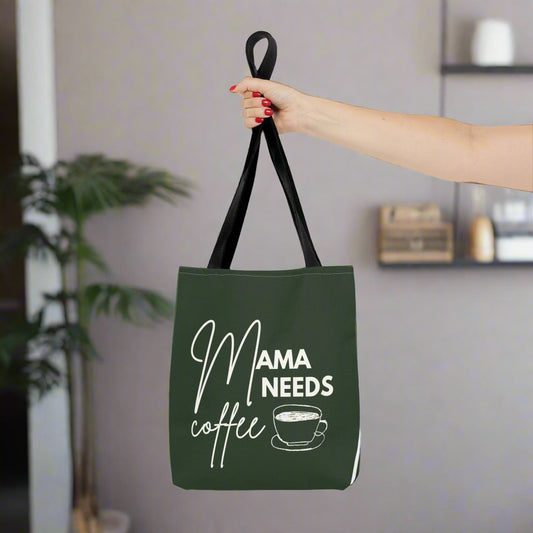 Coffee Lovers Tote Bag, Perfect for Moms, Gift for Birthdays, Reusable Shopping Bag, Eco-Friendly Tote, Everyday Use Bag