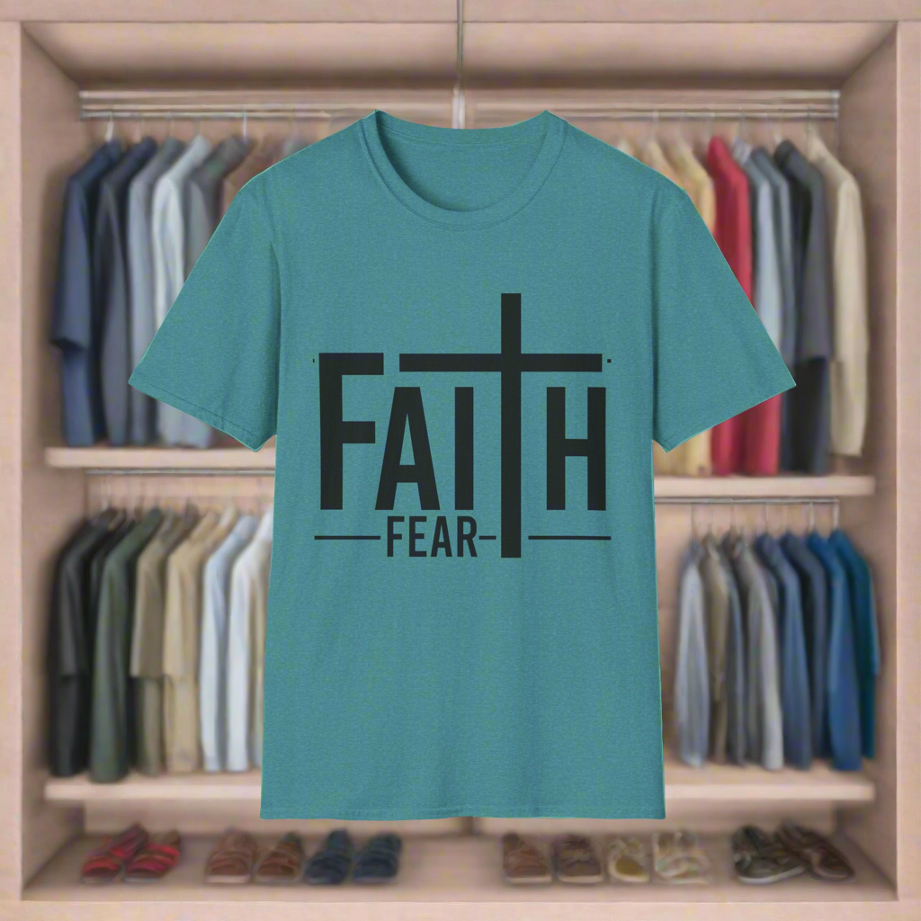 Faith Over Fear T-Shirt, Unisex Tee for Inspirational Outfits, Christian Apparel, Gift for Believers, Faith-Based Clothing, Casual Style
