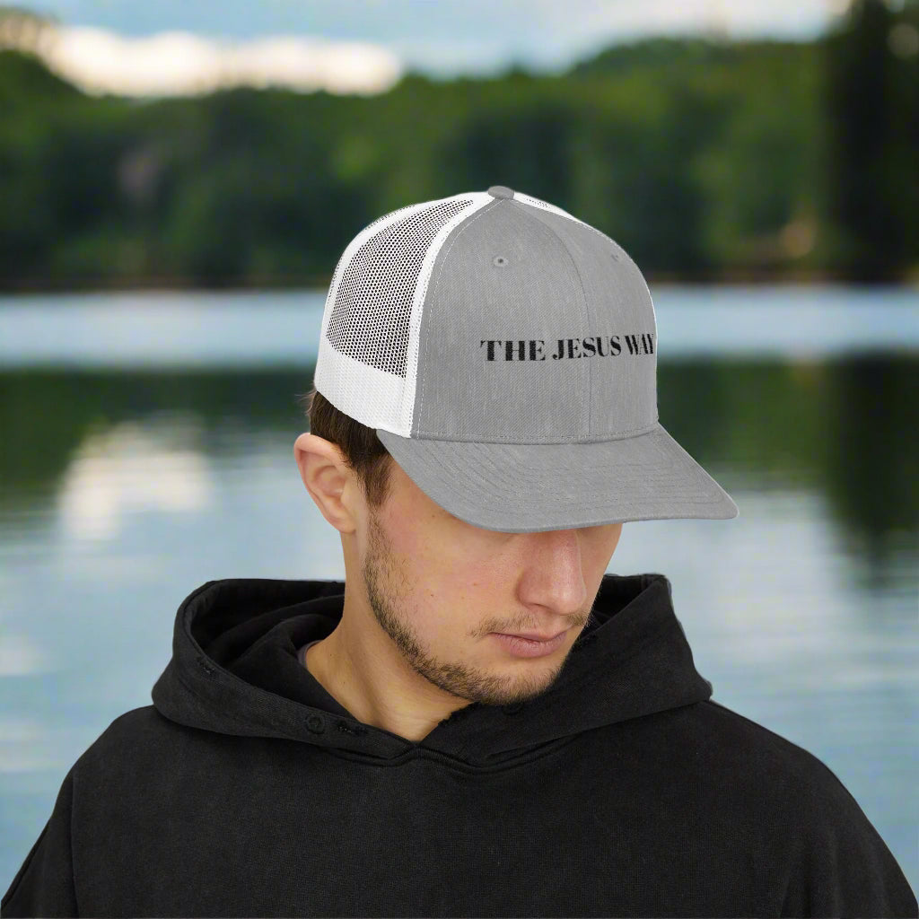 Inspirational Snapback Trucker Cap - The Jesus Way, Faith Hat, Christian Gift, Religious Apparel, Casual Style