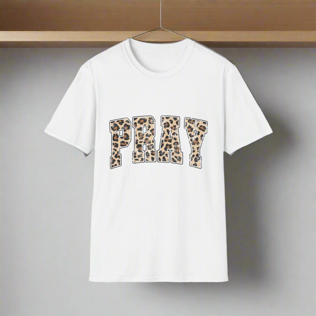 Leopard Print Play T-Shirt, Trendy Casual Wear, Unisex Softstyle Tee, Gift for Her/Him, Summer Shirt, Animal Print Fashion