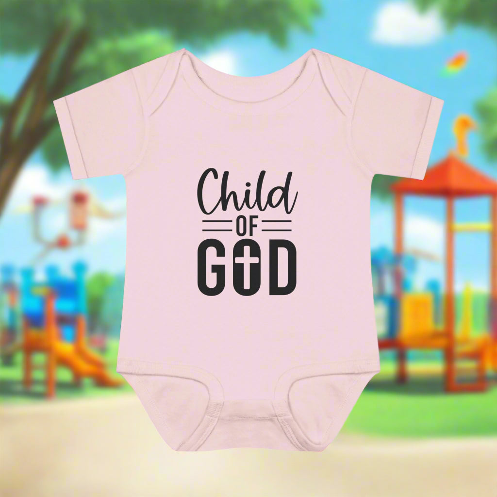 Infant Rib Bodysuit - Child of God, Baby Outfit, Religious Baby Gift, Christian Apparel, Newborn Baptism Clothes, Cute Baby Wear