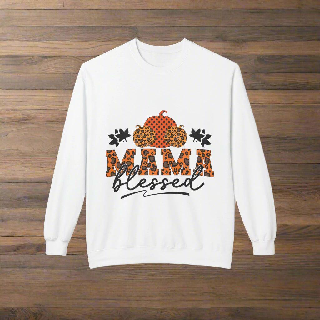 Mama Blessed Fall Sweatshirt, Cozy Crewneck, Gift for Mom, Autumn Fashion, Casual Wear, Thanksgiving Outfit, Family Gatherings