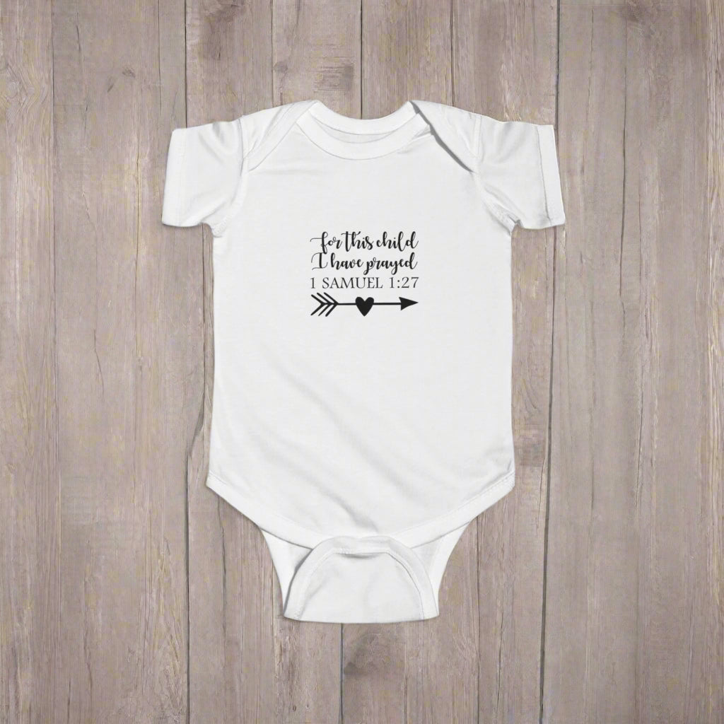 Sweet Infant Bodysuit with Inspiring Verse, Baby Shower Gift, Newborn Outfit, Religious Baby Wear, Cute Baby Clothes