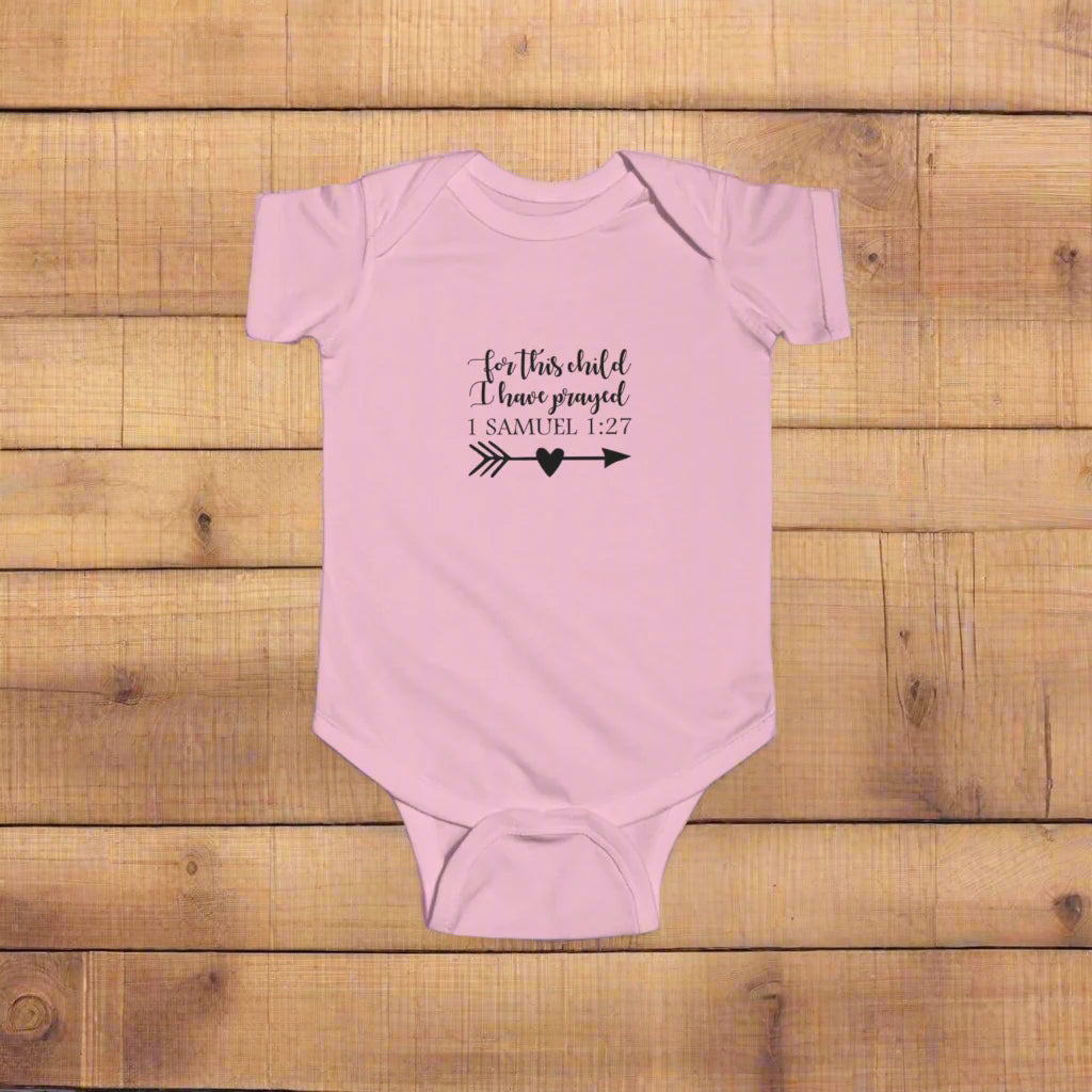 Sweet Infant Bodysuit with Inspiring Verse, Baby Shower Gift, Newborn Outfit, Religious Baby Wear, Cute Baby Clothes