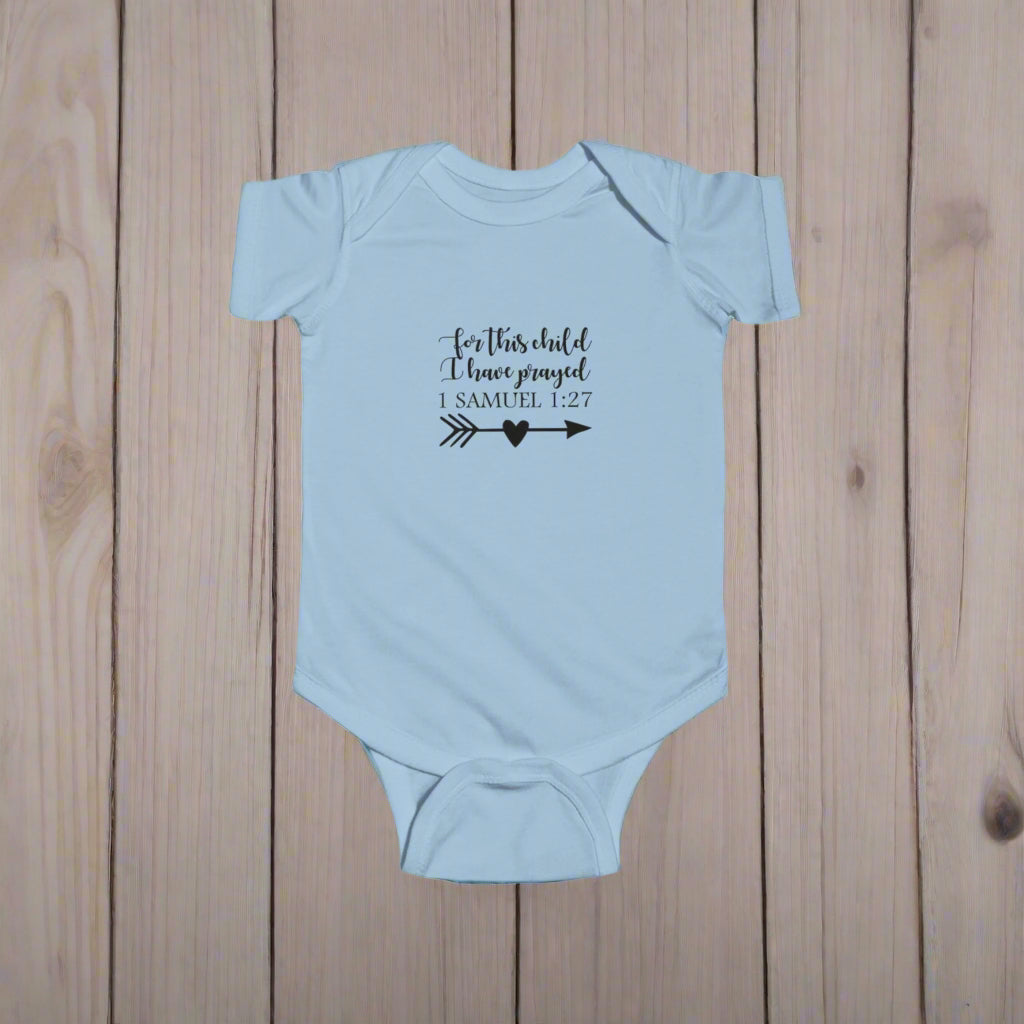 Sweet Infant Bodysuit with Inspiring Verse, Baby Shower Gift, Newborn Outfit, Religious Baby Wear, Cute Baby Clothes