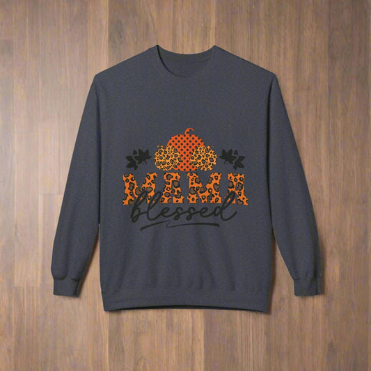 Mama Blessed Fall Sweatshirt, Cozy Crewneck, Gift for Mom, Autumn Fashion, Casual Wear, Thanksgiving Outfit, Family Gatherings