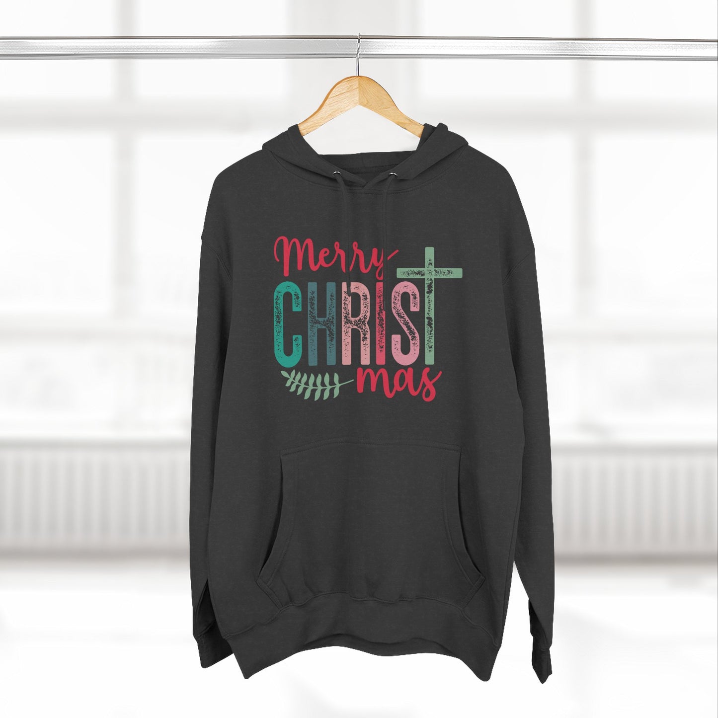 Merry Christmas Fleece Hoodie | Cozy Holiday Wear, Gift for Him/Her, Winter Fashion, Festive Apparel, Faith-Inspired