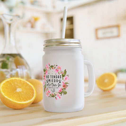 Tarro de albañil con temática floral con pajita, vaso rústico, regalo para amantes de la jardinería, refresco de verano, decoración del hogar