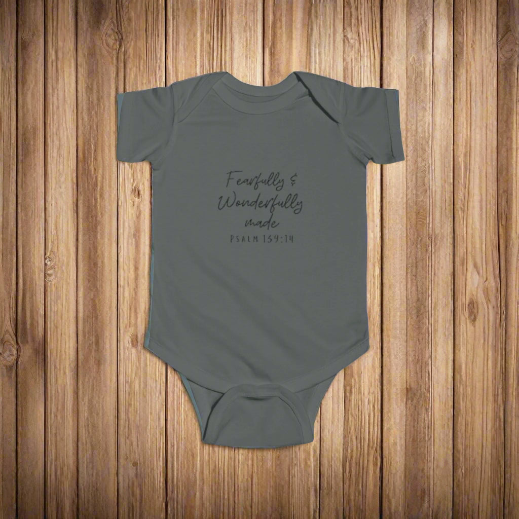 Infant Bodysuit: Fearfully & Wonderfully Made, Baby Gift, Newborn Outfit, Christian Baby Clothes, Baby Shower Gift, Psalm 139:14