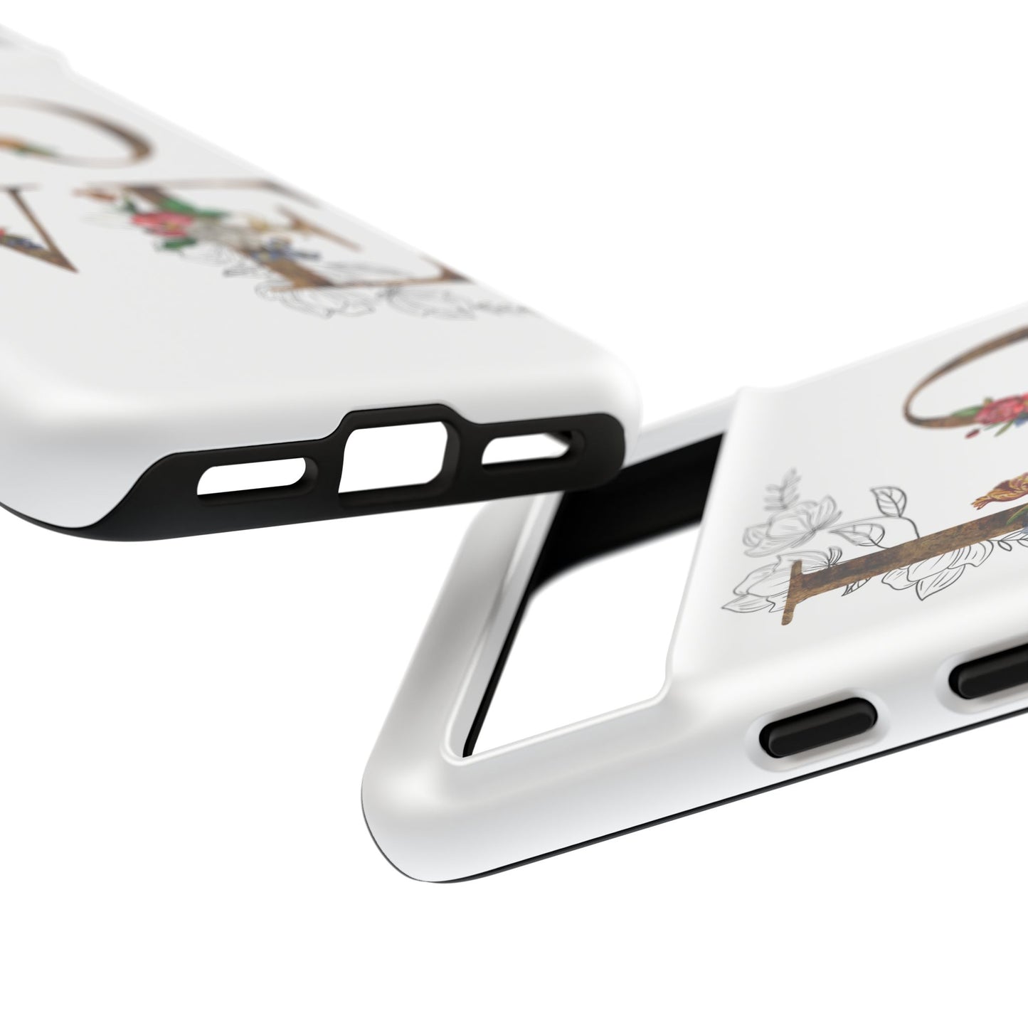 Floral Love Phone Case, Tough Cases, Cute Gift, Phone Cover, Tech Accessories, Birthday Present, Floral Design, Lover's Gift
