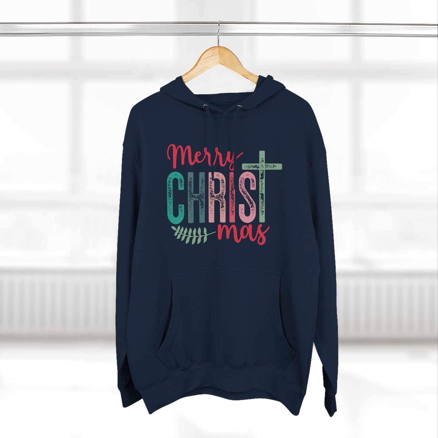 Merry Christmas Fleece Hoodie | Cozy Holiday Wear, Gift for Him/Her, Winter Fashion, Festive Apparel, Faith-Inspired