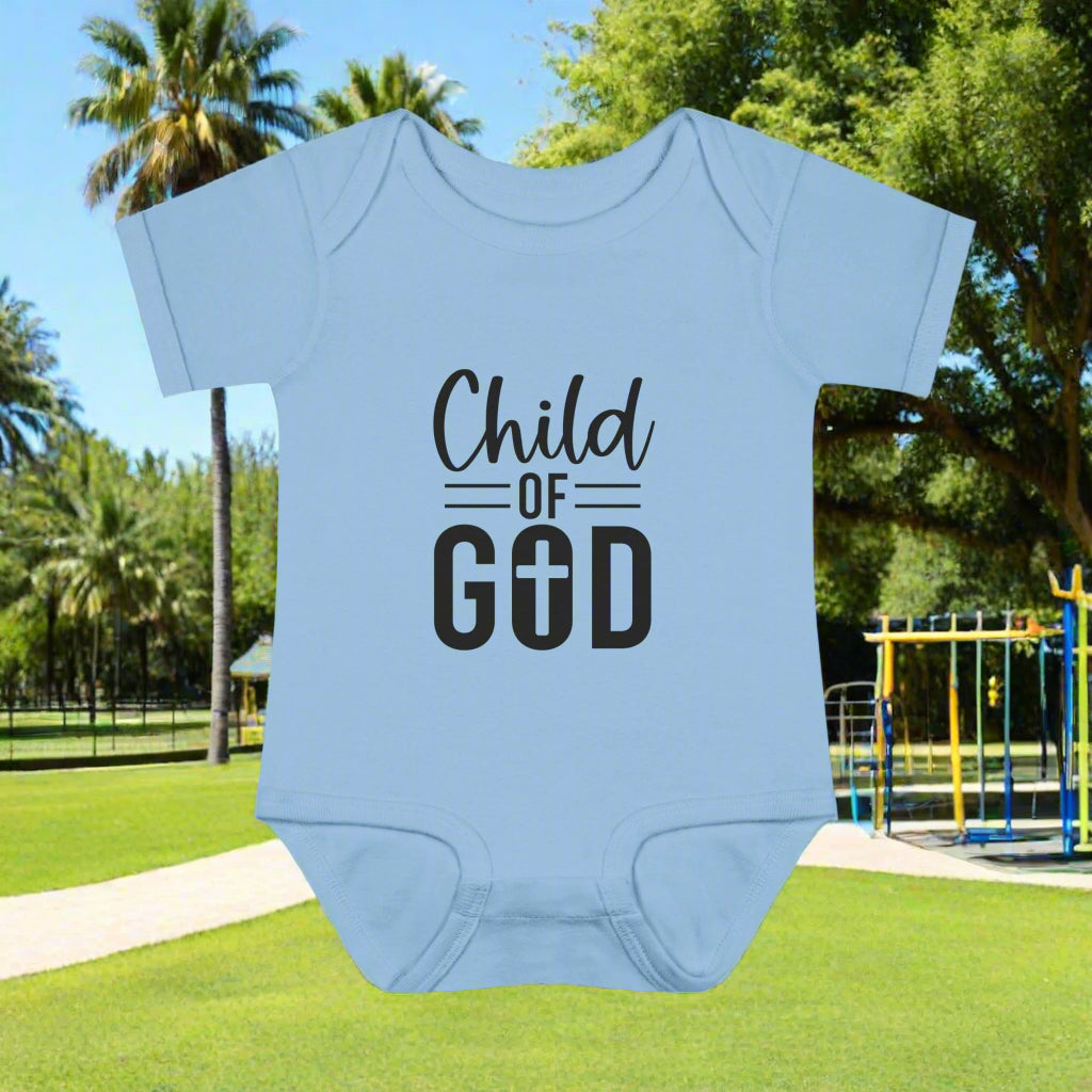 Infant Rib Bodysuit - Child of God, Baby Outfit, Religious Baby Gift, Christian Apparel, Newborn Baptism Clothes, Cute Baby Wear