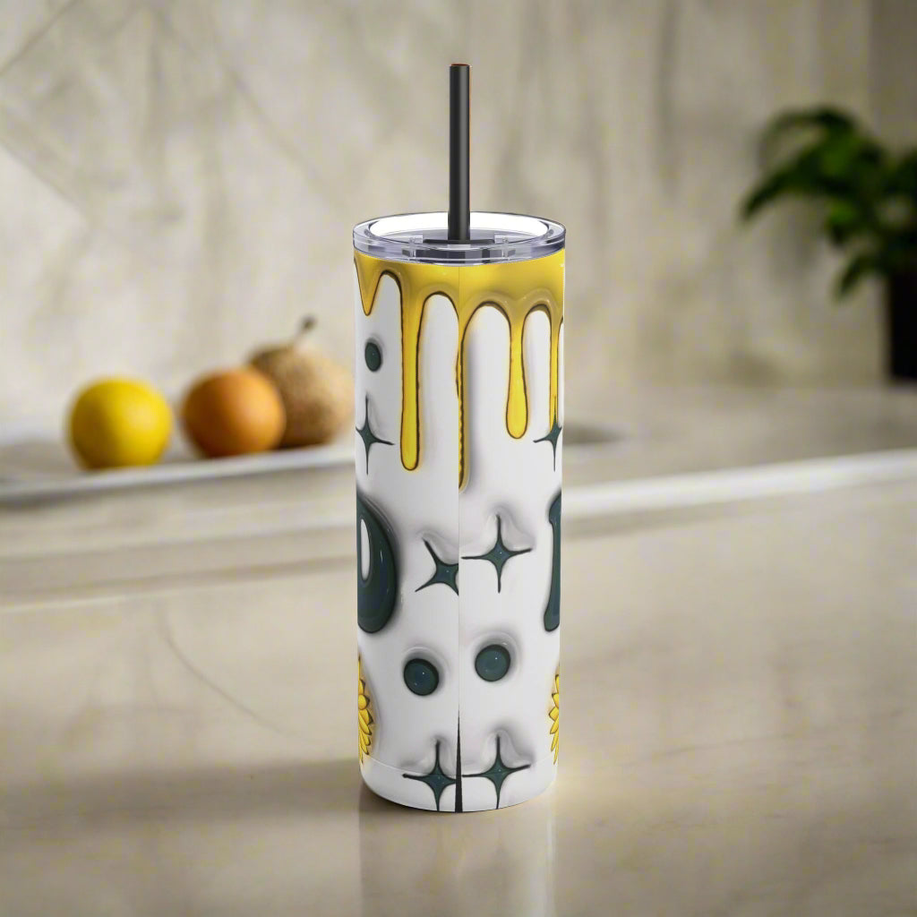 Sip in Style: Bee-Themed 20oz Tumbler, Cute Gift for Nature Lovers, Summer Sippin', Bee Party Favor, Fun Drinkware