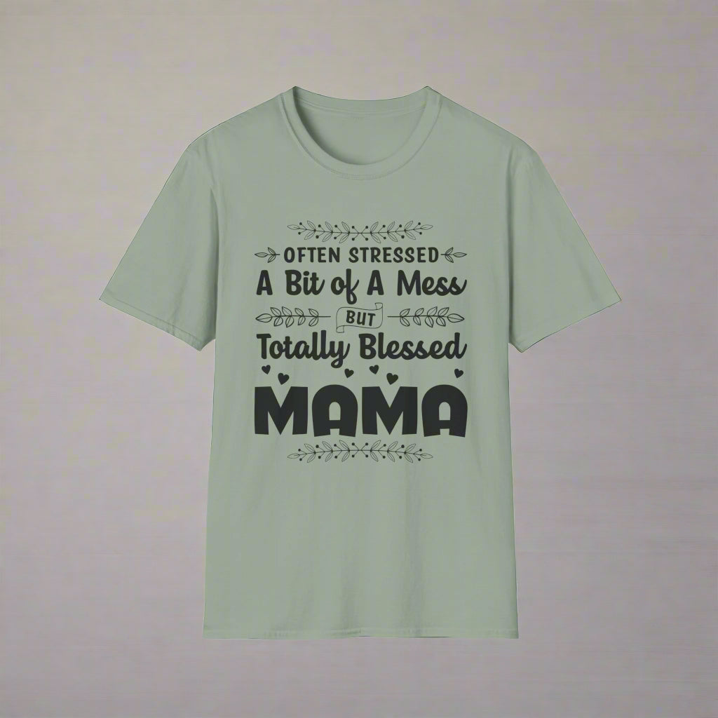 Blessed Mama T-Shirt, Comfort Fit Tee for Moms, Gift for Mother's Day, Casual Wear, Cute Mom Shirt, Inspirational T-Shirt