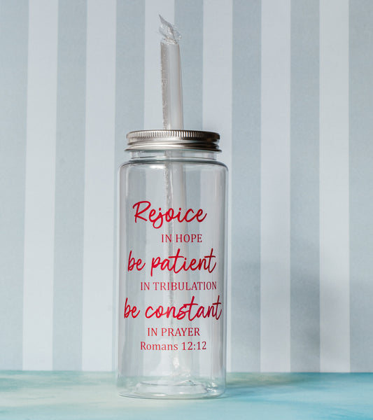 Rejoice in Hope be patient in Tribulation be constant in Prayer Romans 12:12