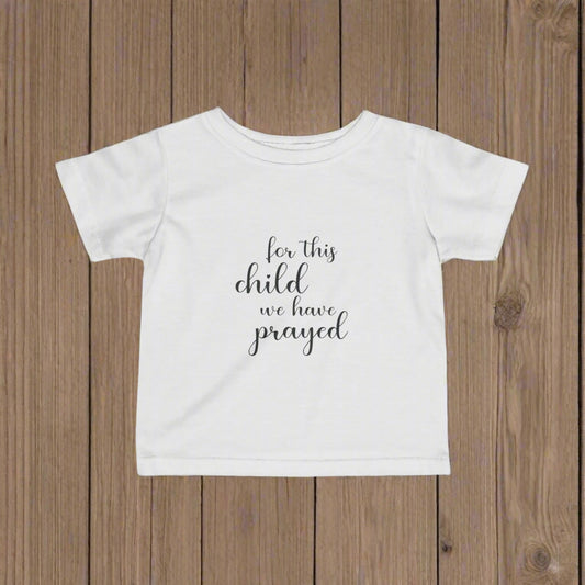 Infant Prayer Tee, Soft Baby Shirt, Newborn Gift, Christening Outfit, Baby Shower Present, Faith-Based Apparel